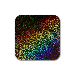 Construction Paper Iridescent Rubber Square Coaster (4 Pack)  by Amaryn4rt