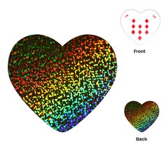 Construction Paper Iridescent Playing Cards (heart) 