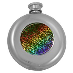 Construction Paper Iridescent Round Hip Flask (5 Oz) by Amaryn4rt