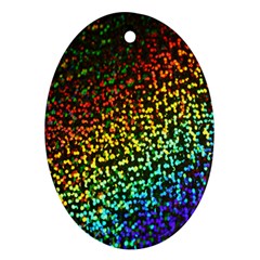 Construction Paper Iridescent Oval Ornament (two Sides) by Amaryn4rt