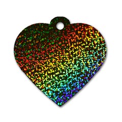 Construction Paper Iridescent Dog Tag Heart (one Side) by Amaryn4rt