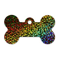 Construction Paper Iridescent Dog Tag Bone (one Side) by Amaryn4rt