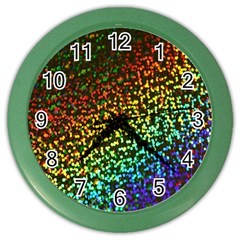 Construction Paper Iridescent Color Wall Clocks by Amaryn4rt