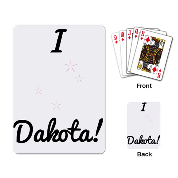 I Heart Dakota! Playing Card