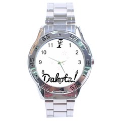 I Heart Dakota! Stainless Steel Analogue Watch by badwolf1988store