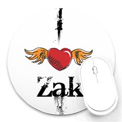 I Heart Zak Round Mousepads by badwolf1988store