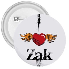 I Heart Zak 3  Buttons by badwolf1988store