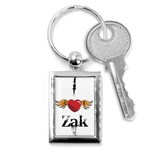 I HEART ZAK Key Chains (Rectangle)  Front