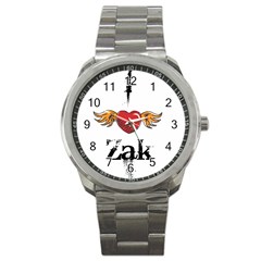 I Heart Zak Sport Metal Watch by badwolf1988store