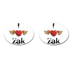 I Heart Zak Cufflinks (oval) by badwolf1988store