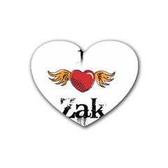 I Heart Zak Rubber Coaster (heart) 