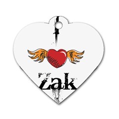 I Heart Zak Dog Tag Heart (one Side) by badwolf1988store