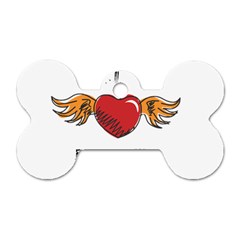 I Heart Zak Dog Tag Bone (one Side) by badwolf1988store