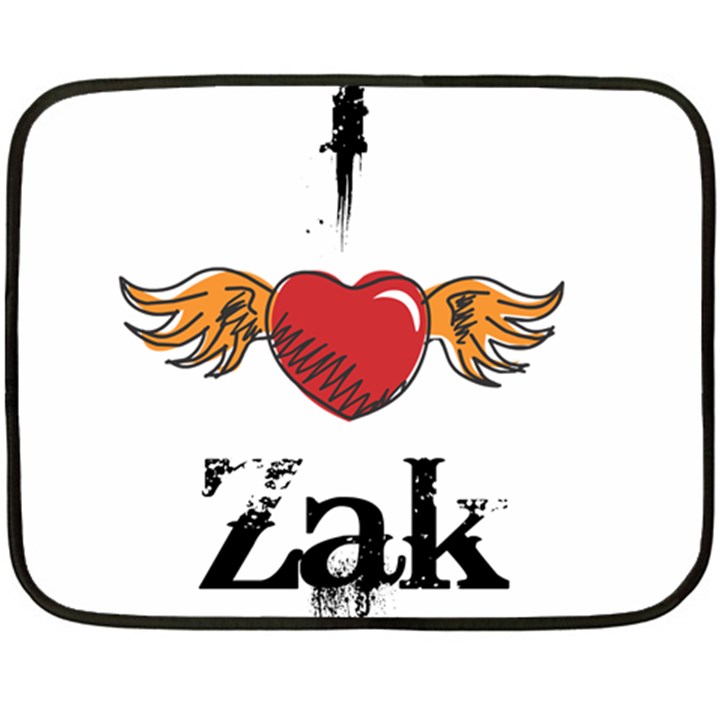 I HEART ZAK Double Sided Fleece Blanket (Mini) 