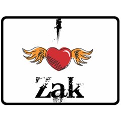 I Heart Zak Fleece Blanket (large)  by badwolf1988store