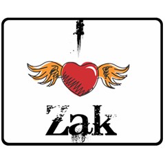 I Heart Zak Fleece Blanket (medium)  by badwolf1988store