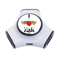 I Heart Zak 3-port Usb Hub by badwolf1988store