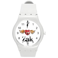 I Heart Zak Round Plastic Sport Watch (m) by badwolf1988store