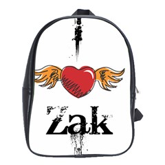 I Heart Zak School Bags (xl)  by badwolf1988store