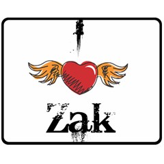 I Heart Zak Double Sided Fleece Blanket (medium)  by badwolf1988store