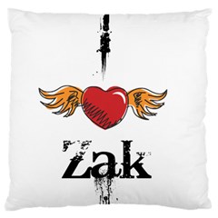 I Heart Zak Standard Flano Cushion Case (two Sides) by badwolf1988store