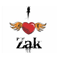 I Heart Zak Double Sided Flano Blanket (small)  by badwolf1988store