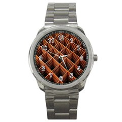 Metal Grid Framework Creates An Abstract Sport Metal Watch by Amaryn4rt