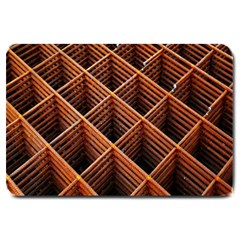 Metal Grid Framework Creates An Abstract Large Doormat  by Amaryn4rt