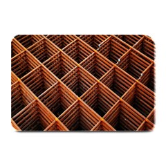 Metal Grid Framework Creates An Abstract Plate Mats by Amaryn4rt