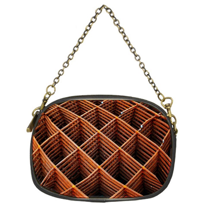 Metal Grid Framework Creates An Abstract Chain Purses (One Side) 