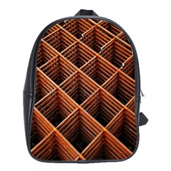 Metal Grid Framework Creates An Abstract School Bags (xl)  by Amaryn4rt