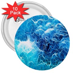 Fractal Occean Waves Artistic Background 3  Buttons (10 Pack)  by Amaryn4rt