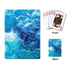 Fractal Occean Waves Artistic Background Playing Card by Amaryn4rt