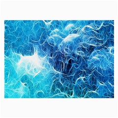 Fractal Occean Waves Artistic Background Large Glasses Cloth (2-side) by Amaryn4rt