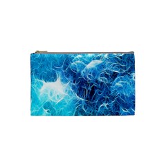 Fractal Occean Waves Artistic Background Cosmetic Bag (small)  by Amaryn4rt