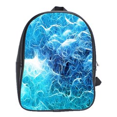 Fractal Occean Waves Artistic Background School Bags(large)  by Amaryn4rt