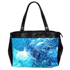 Fractal Occean Waves Artistic Background Office Handbags (2 Sides)  by Amaryn4rt