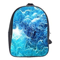 Fractal Occean Waves Artistic Background School Bags (xl)  by Amaryn4rt