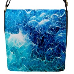 Fractal Occean Waves Artistic Background Flap Messenger Bag (s) by Amaryn4rt