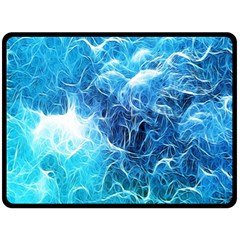 Fractal Occean Waves Artistic Background Double Sided Fleece Blanket (large)  by Amaryn4rt