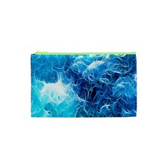 Fractal Occean Waves Artistic Background Cosmetic Bag (xs) by Amaryn4rt