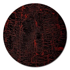 Black And Red Background Magnet 5  (round) by Amaryn4rt