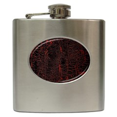 Black And Red Background Hip Flask (6 Oz) by Amaryn4rt