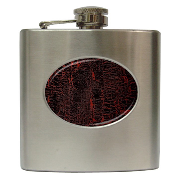 Black And Red Background Hip Flask (6 oz)