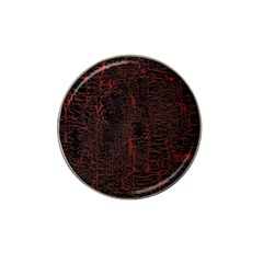 Black And Red Background Hat Clip Ball Marker by Amaryn4rt