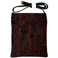 Black And Red Background Shoulder Sling Bags by Amaryn4rt