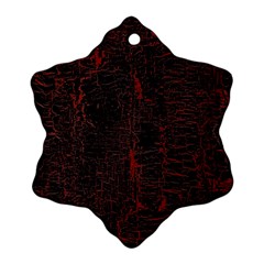 Black And Red Background Ornament (snowflake) by Amaryn4rt