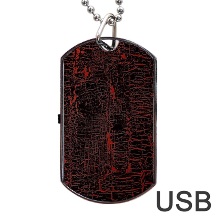 Black And Red Background Dog Tag USB Flash (Two Sides)