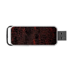 Black And Red Background Portable Usb Flash (one Side) by Amaryn4rt