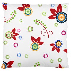 Colorful Floral Wallpaper Background Pattern Standard Flano Cushion Case (two Sides) by Amaryn4rt